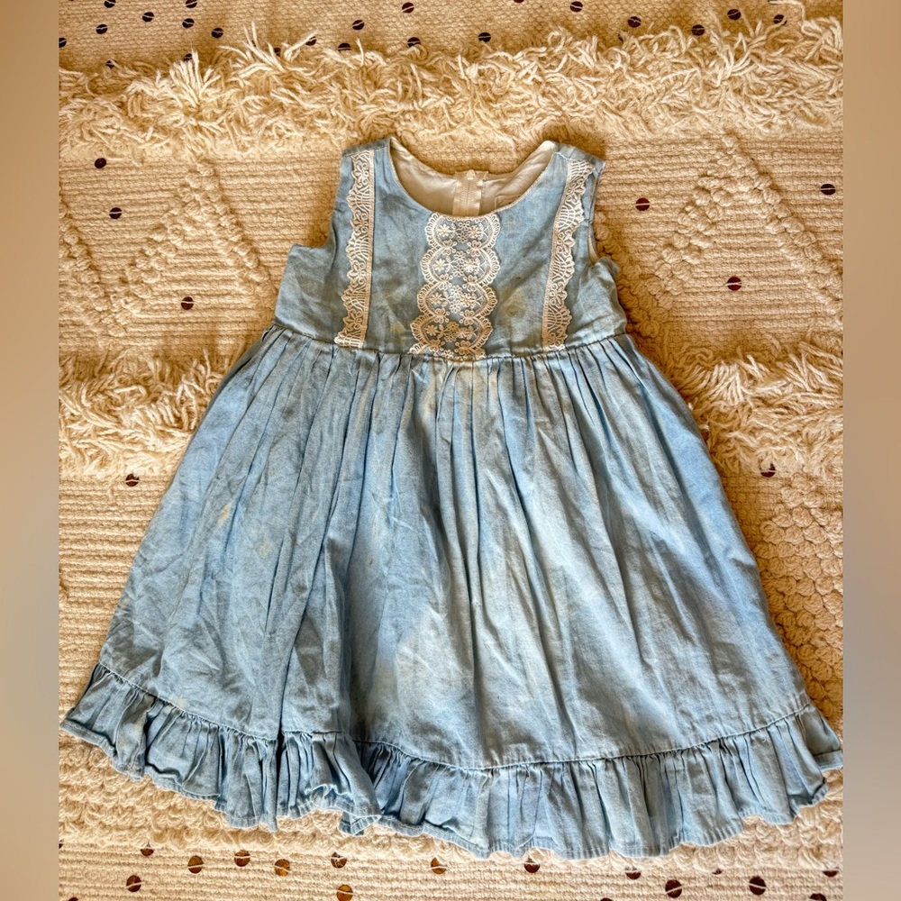 Popatu Jean acid wash dress